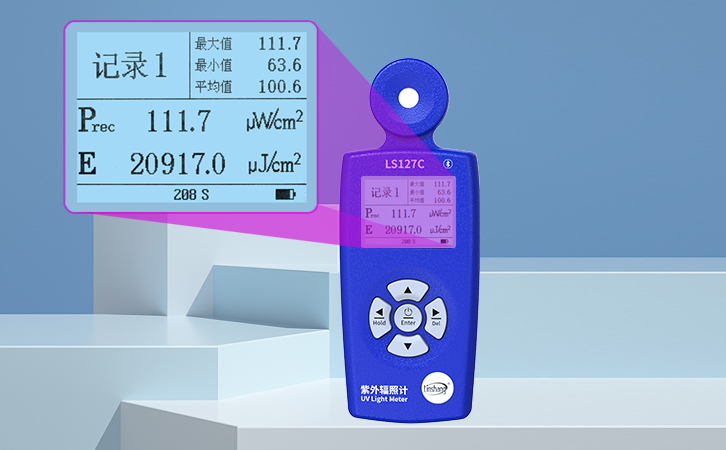 LS127C紫外輻照計(jì)顯示界面